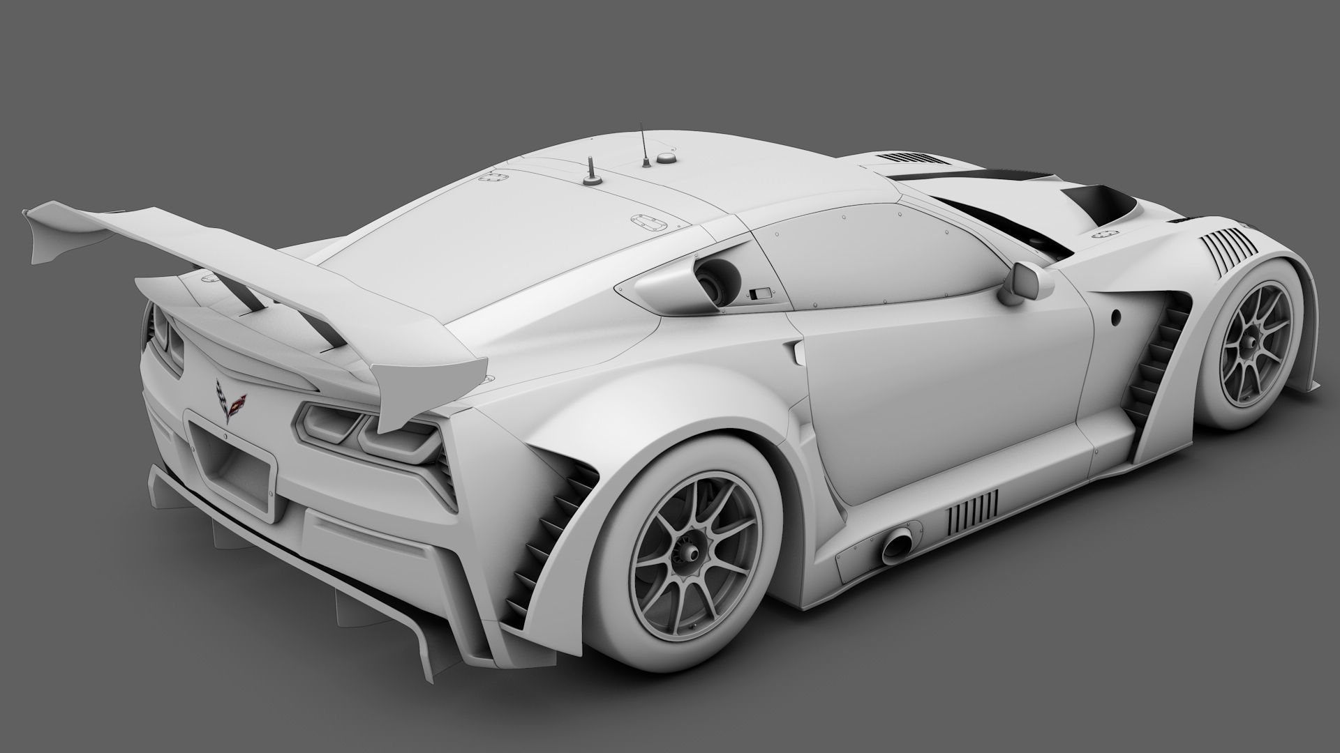 Chevrolet Corvette C7 GT-R GT3 HP 3D model_7