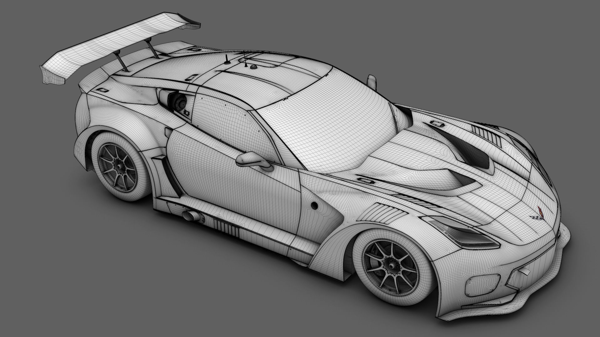 Chevrolet Corvette C7 GT-R GT3 HP 3D model_10