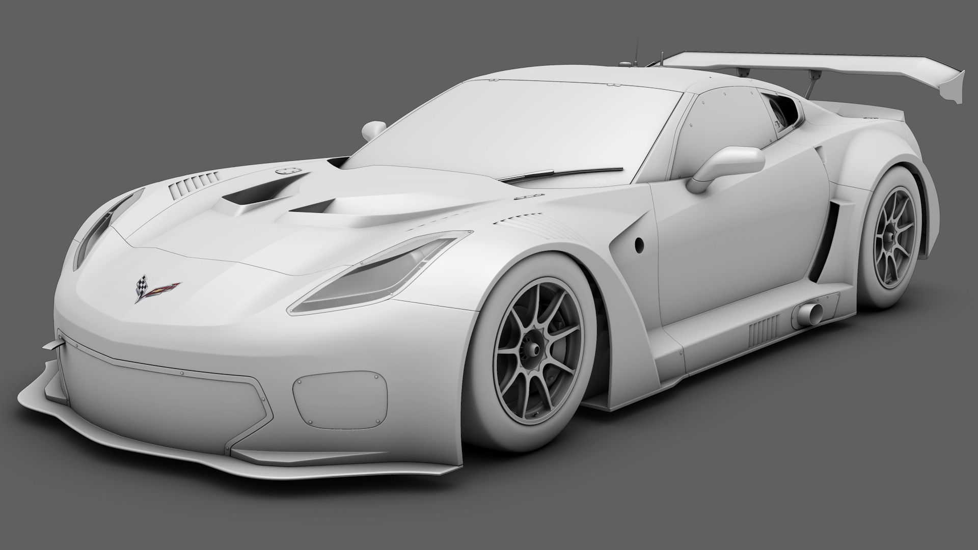 Chevrolet Corvette C7 GT-R GT3 HP 3D model_2