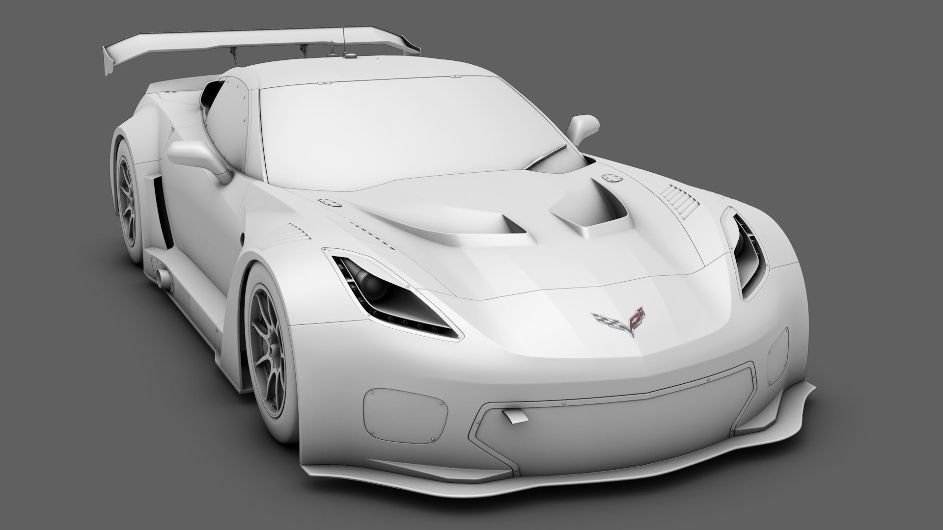 Chevrolet Corvette C7 GT-R GT3 HP 3D model_5
