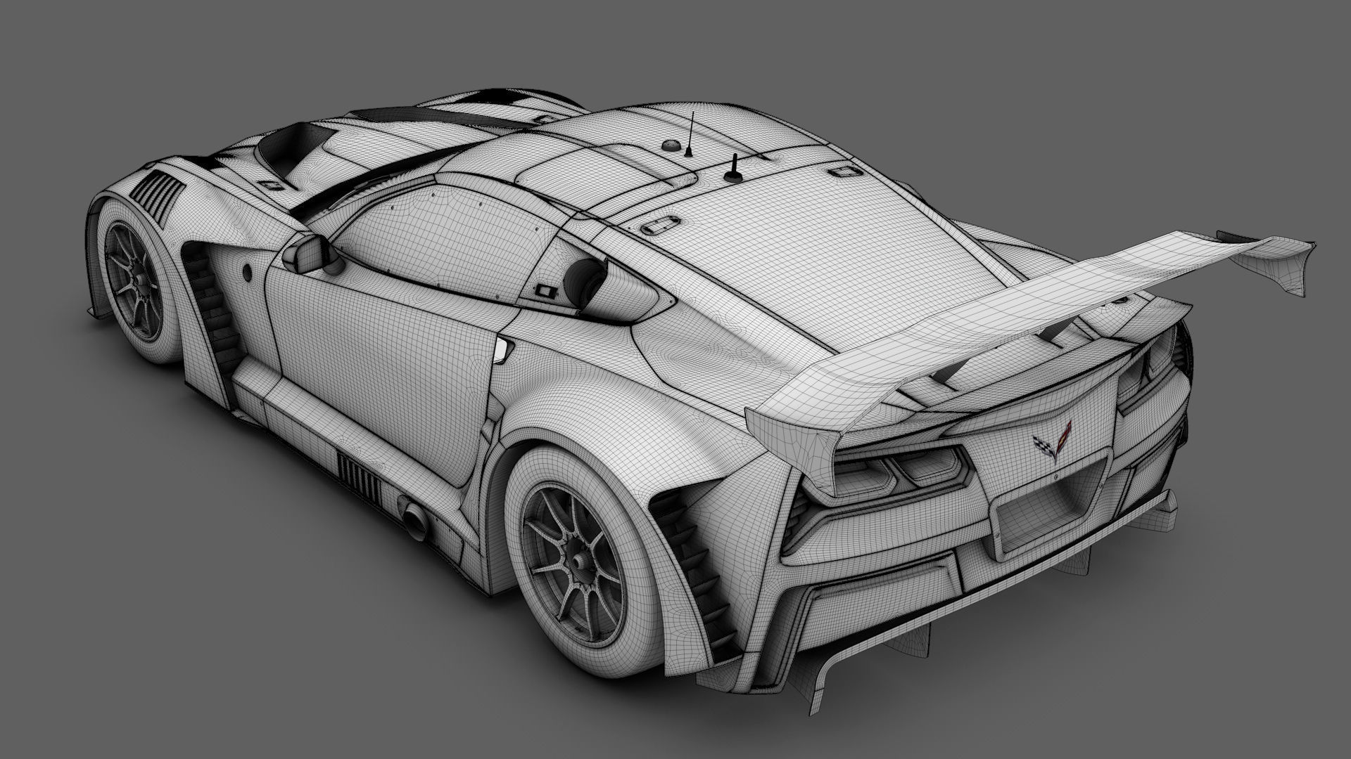 Chevrolet Corvette C7 GT-R GT3 HP 3D model_12