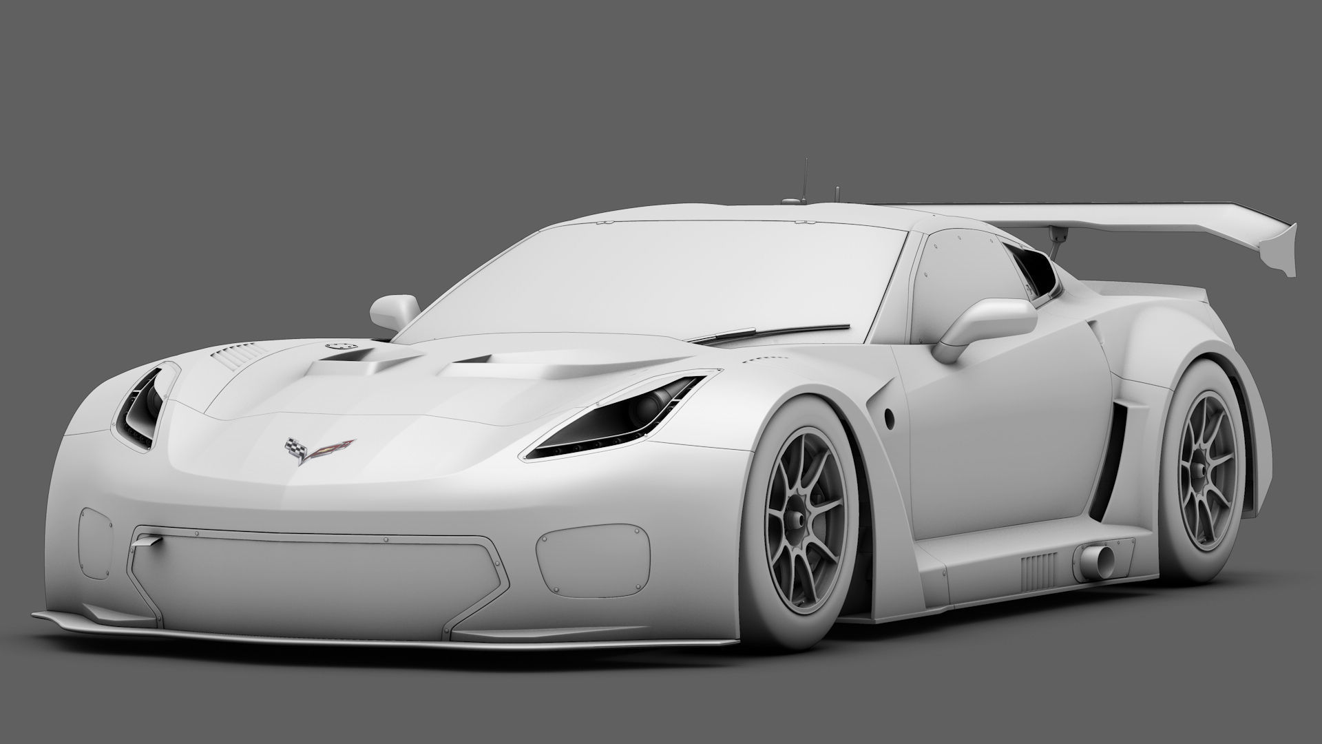 Chevrolet Corvette C7 GT-R GT3 HP 3D model_1