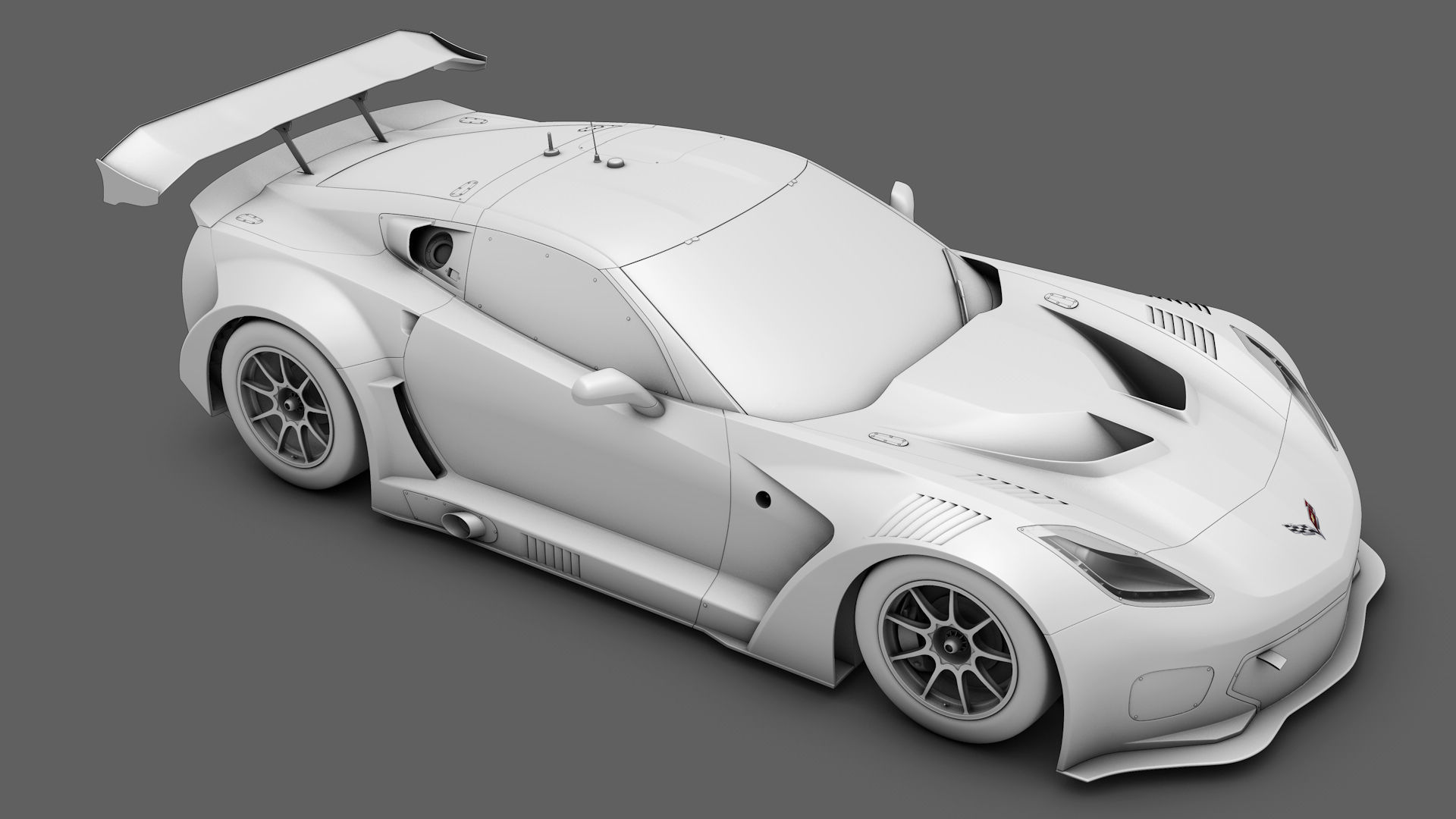 Chevrolet Corvette C7 GT-R GT3 HP 3D model_9