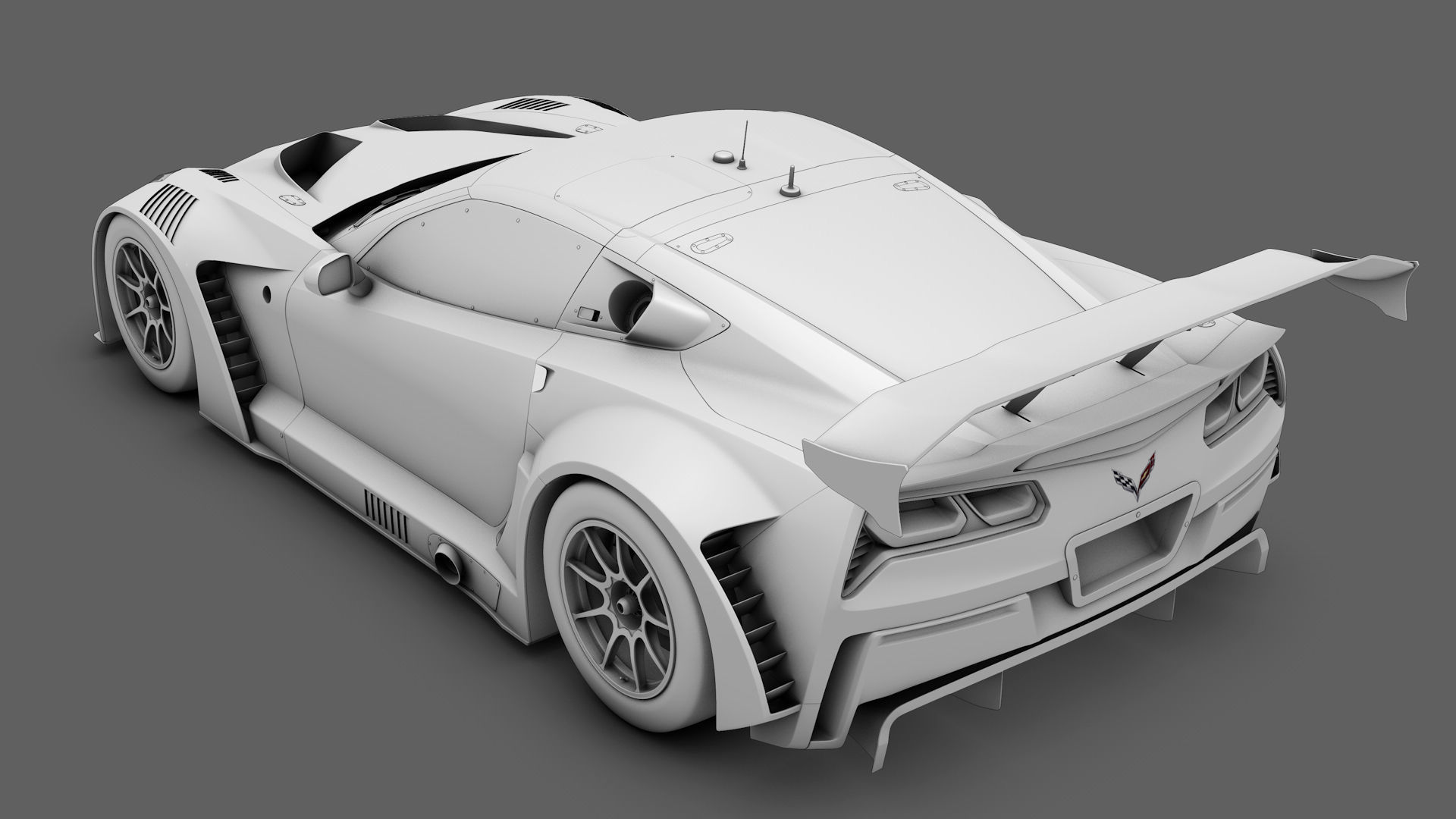 Chevrolet Corvette C7 GT-R GT3 HP 3D model_11