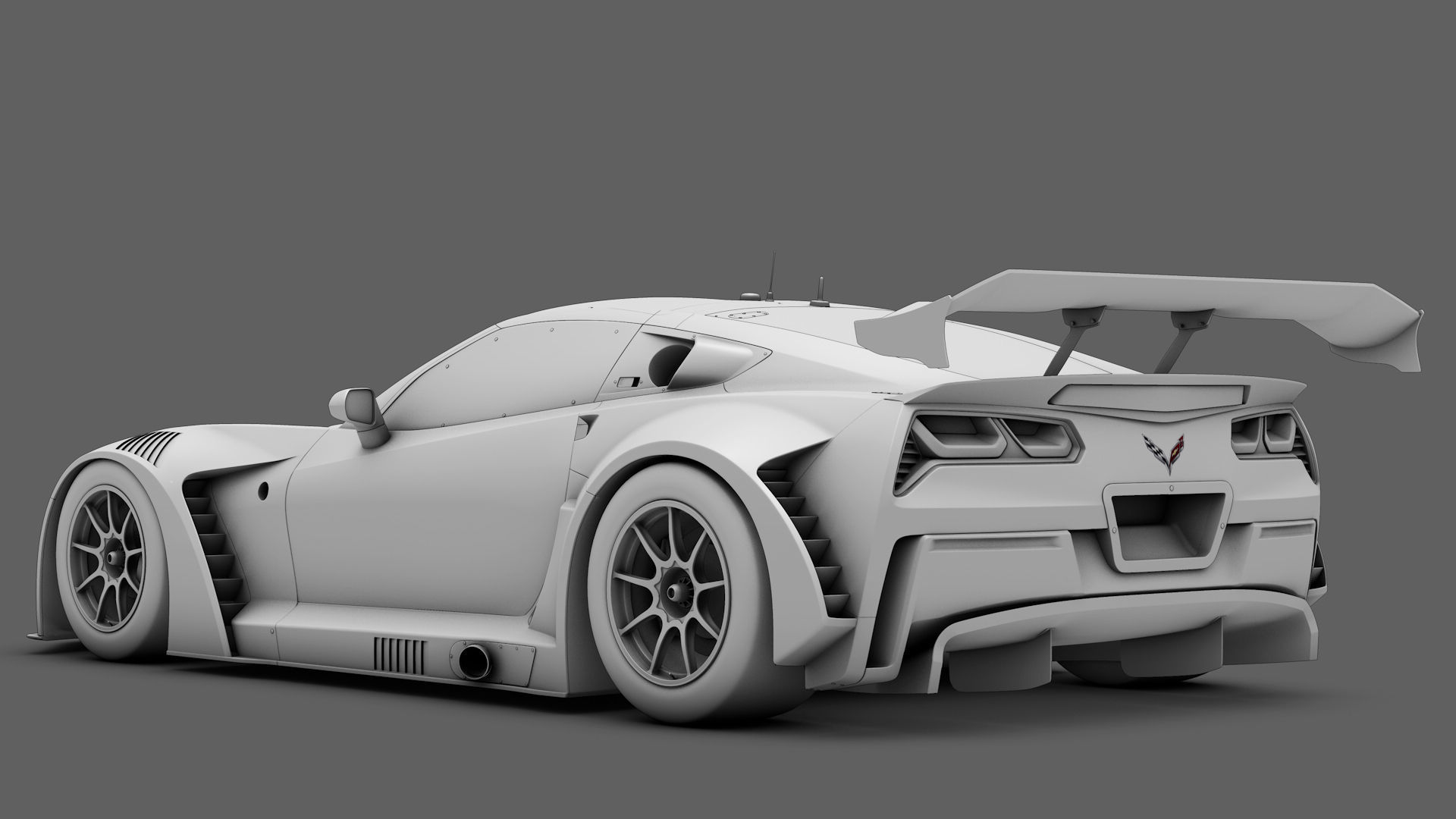 Chevrolet Corvette C7 GT-R GT3 HP 3D model_4