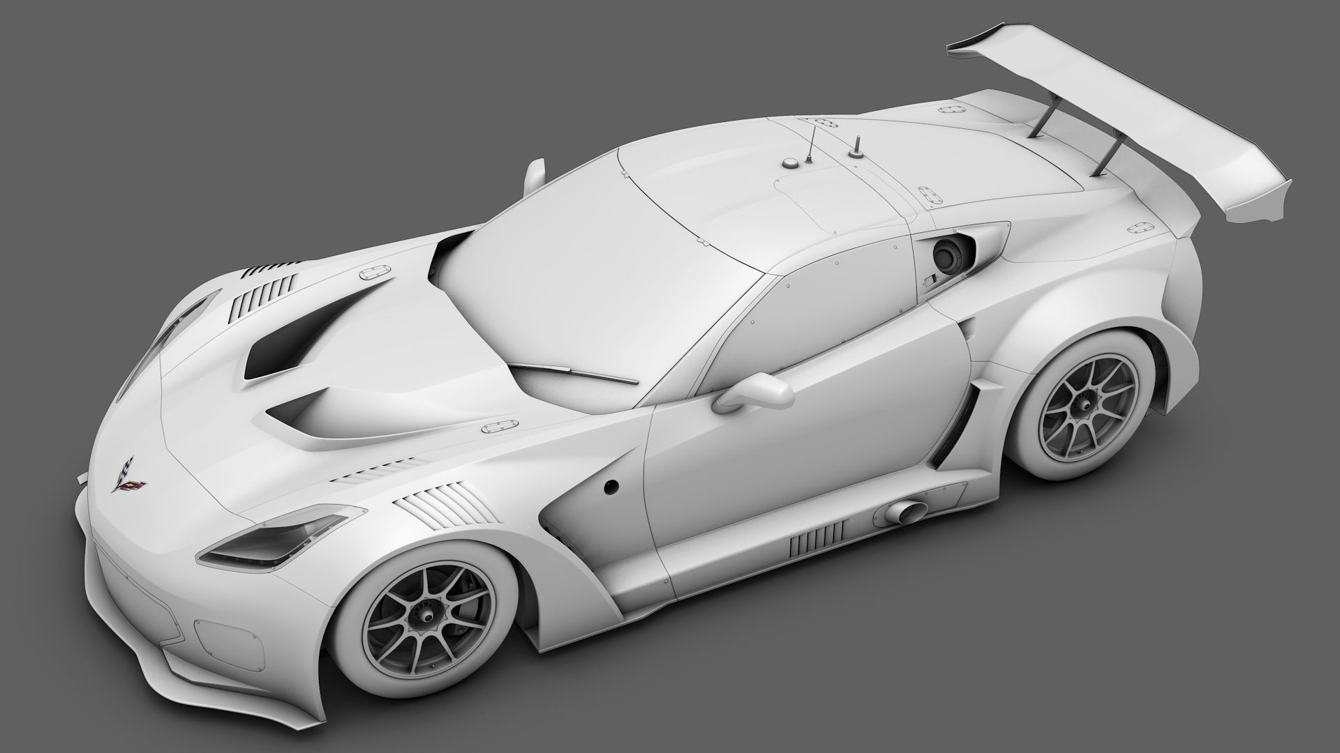 Chevrolet Corvette C7 GT-R GT3 HP 3D model_6