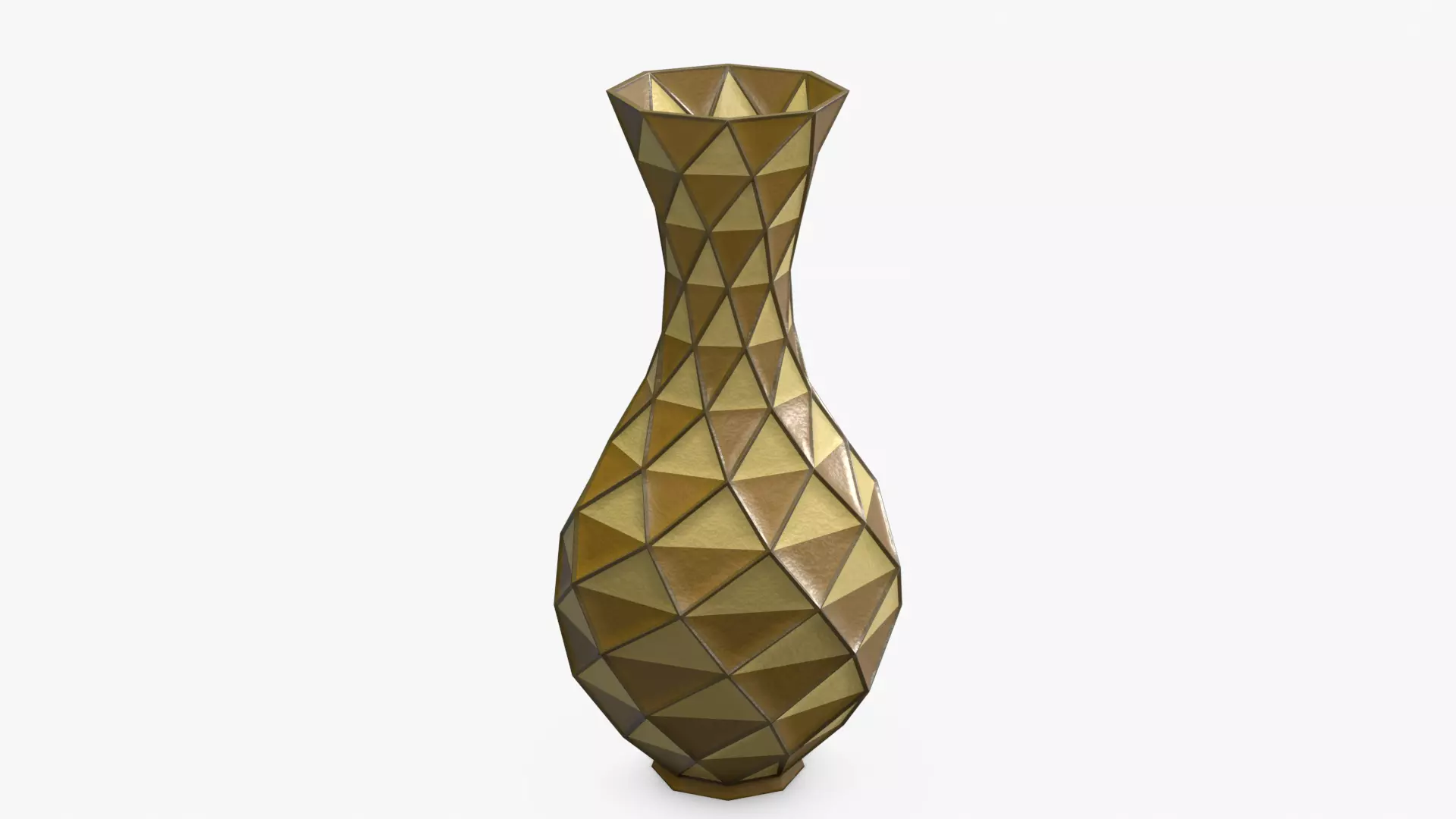 Decorative Rhomboid Vase Low-poly 3D model