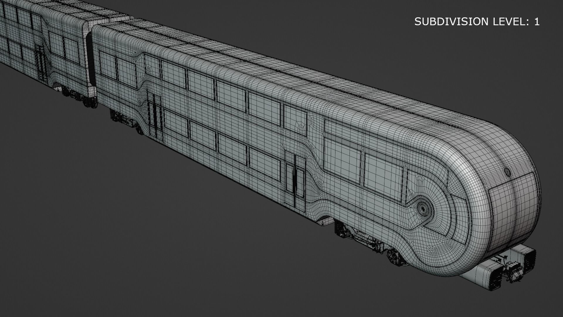 Futuristic doubledeck train 3D model_12