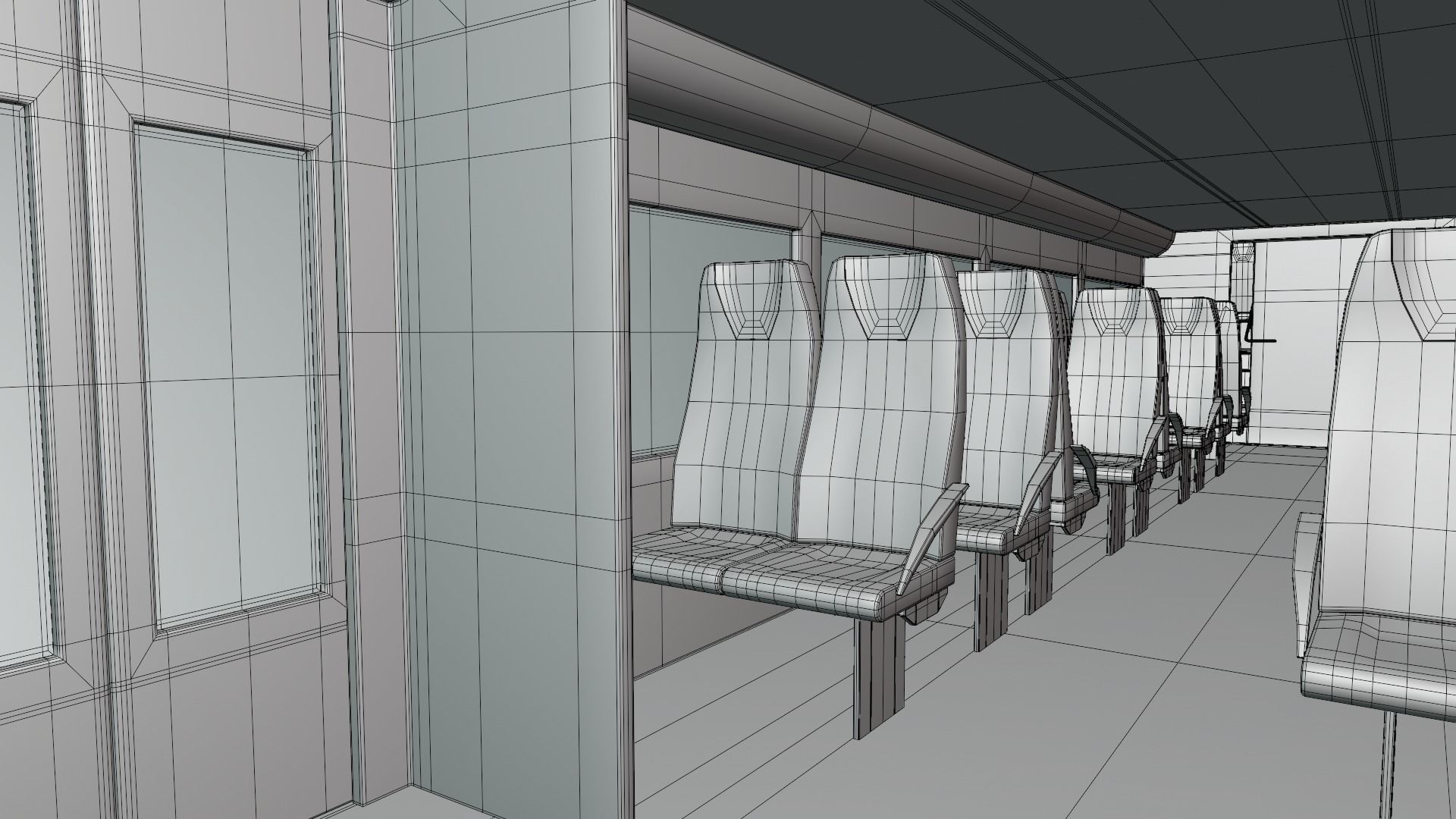 Futuristic doubledeck train 3D model_18