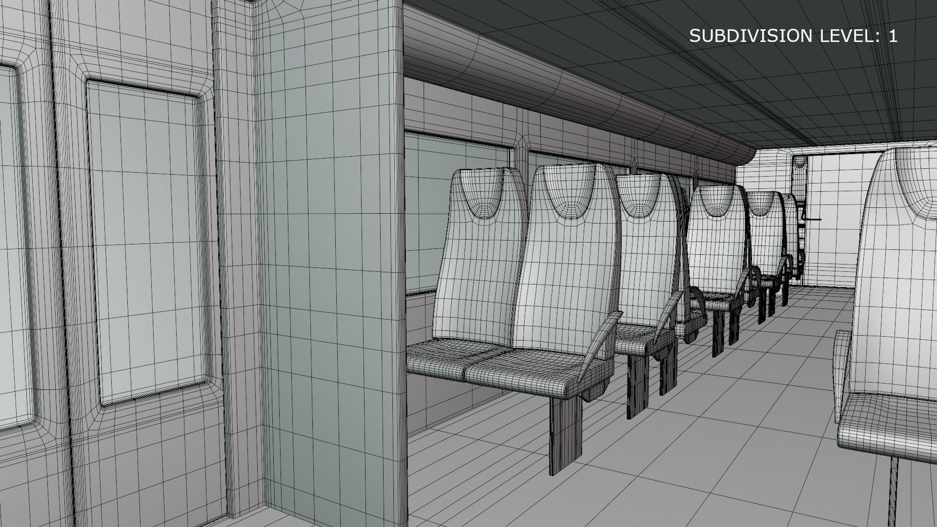 Futuristic doubledeck train 3D model_19