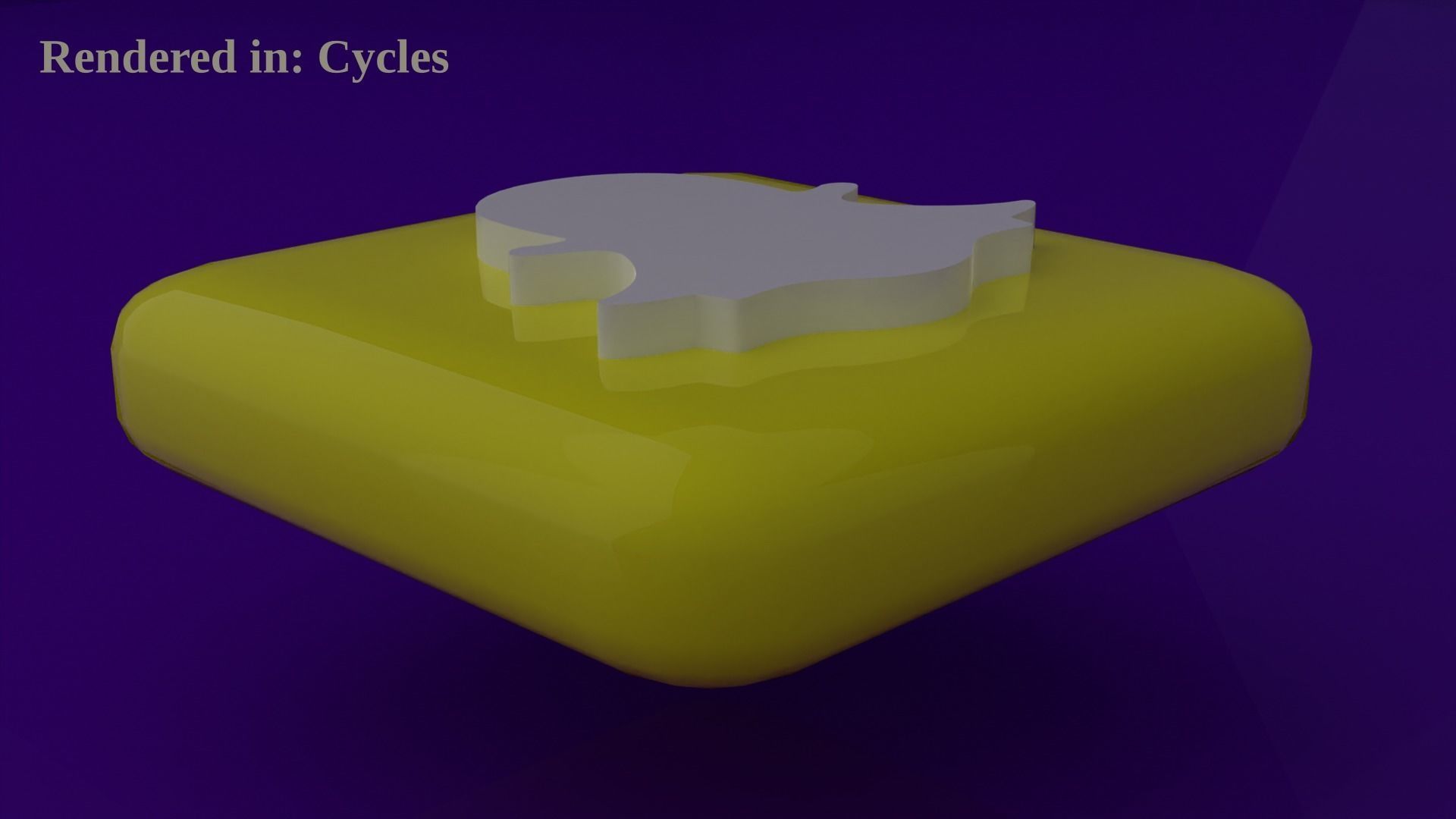 Snapchat Icon Emoji Low-poly 3D model_2