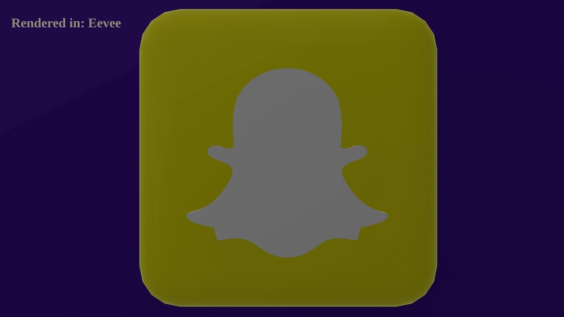 Snapchat Icon Emoji Low-poly 3D model_3