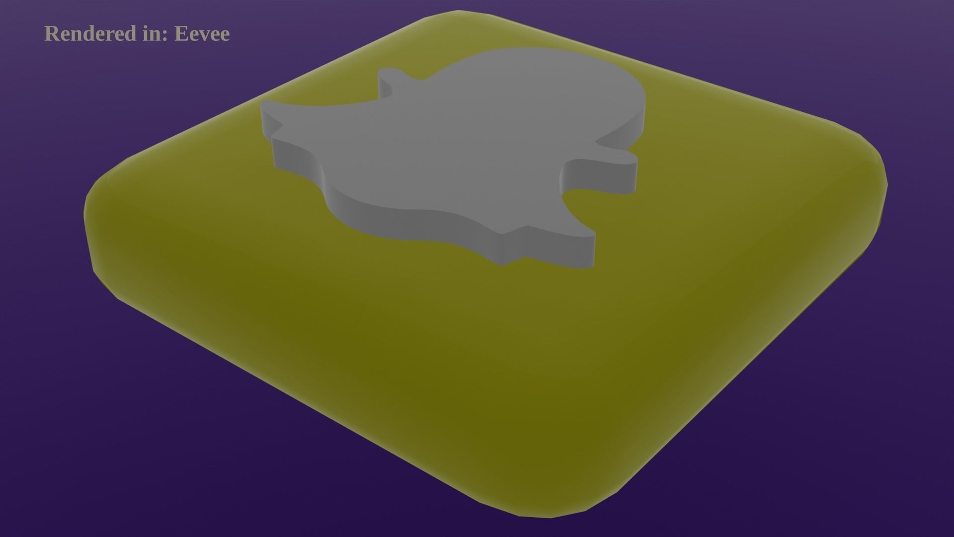 Snapchat Icon Emoji Low-poly 3D model_4