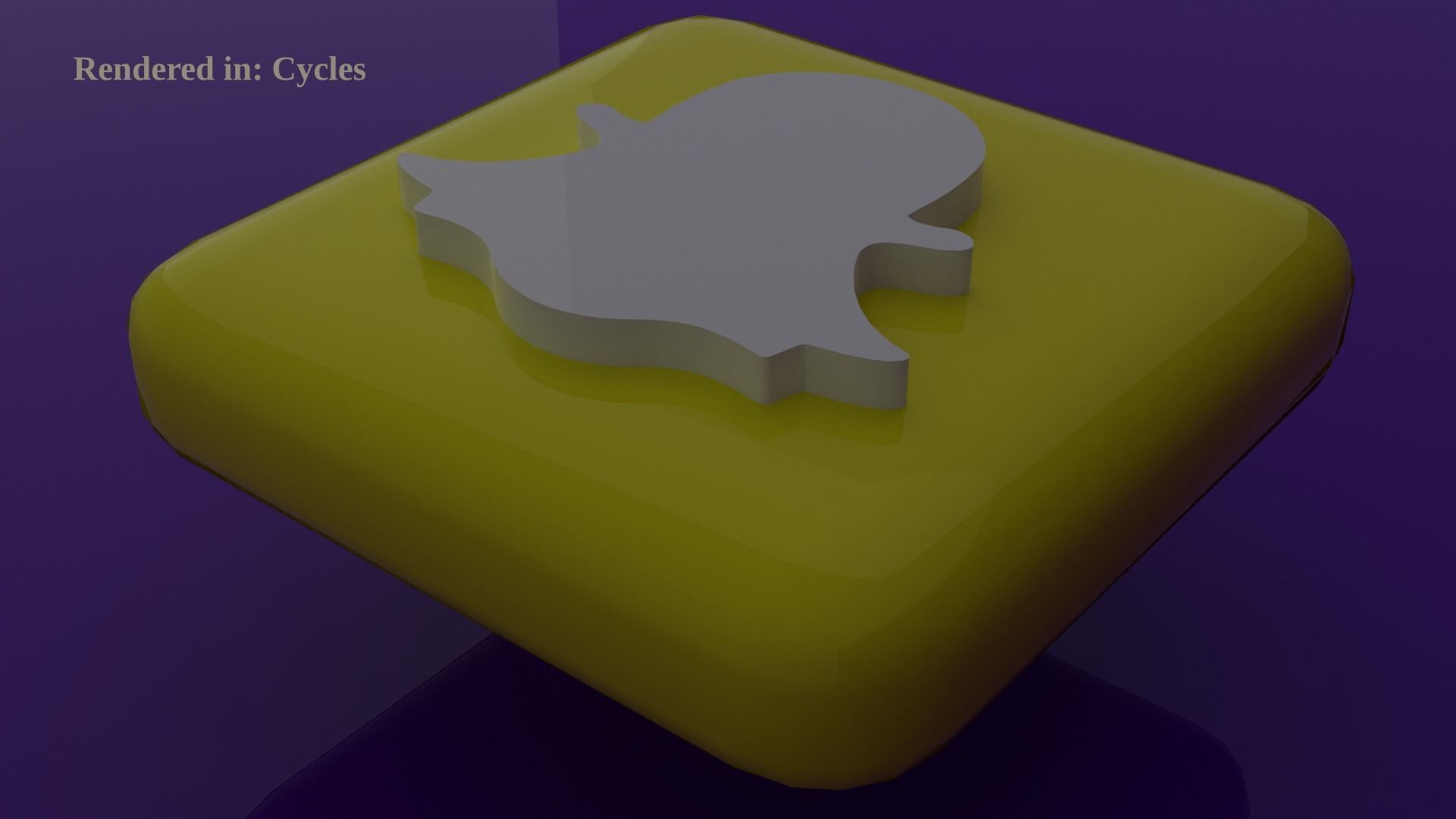 Snapchat Icon Emoji Low-poly 3D model_1