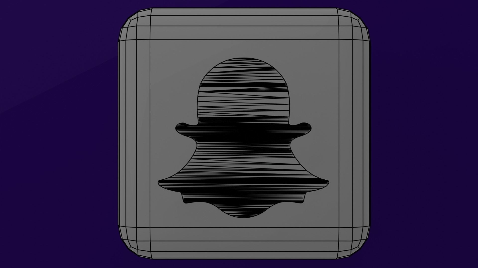 Snapchat Icon Emoji Low-poly 3D model_6