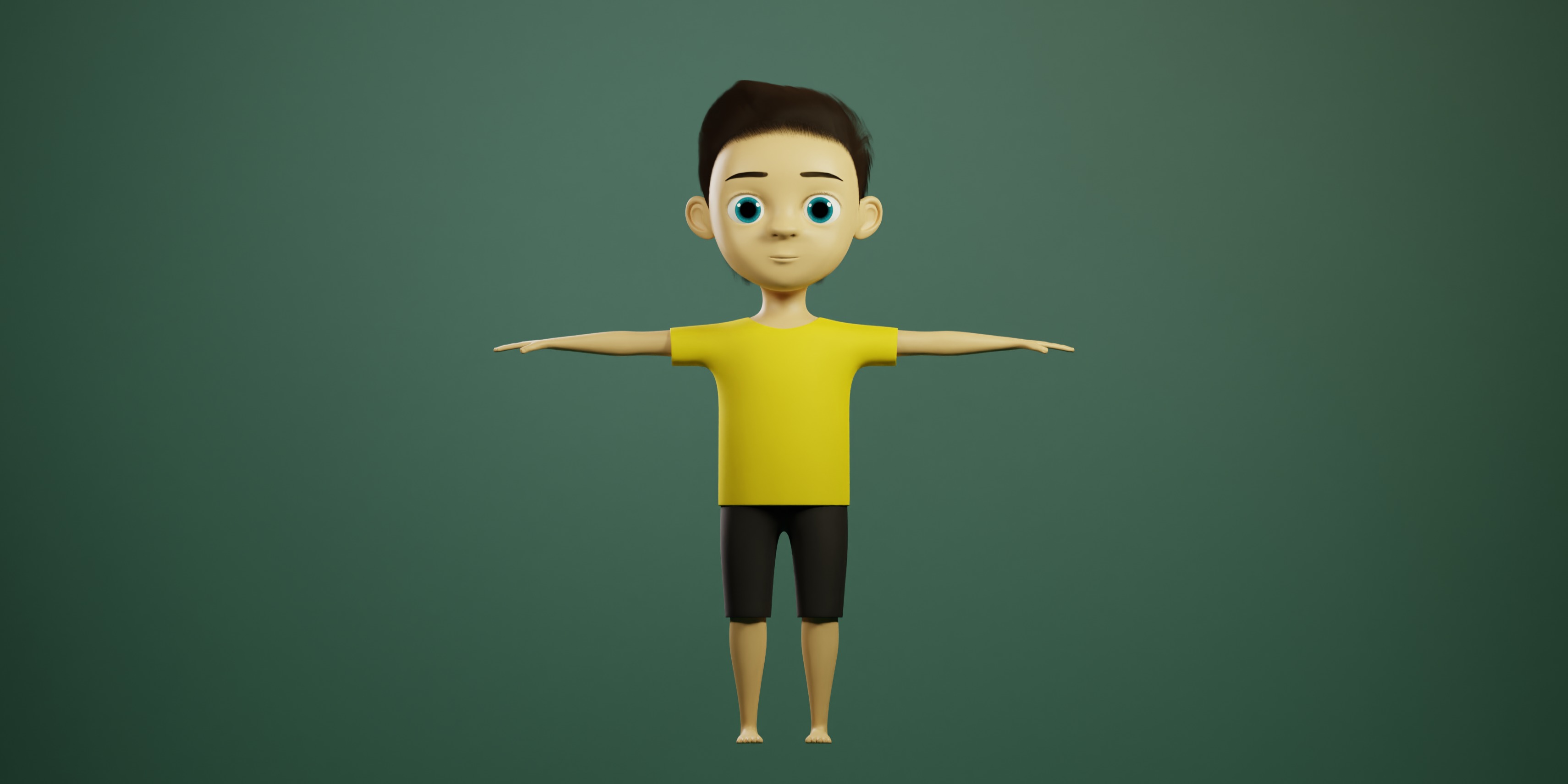 cartoon boy 3D model_1