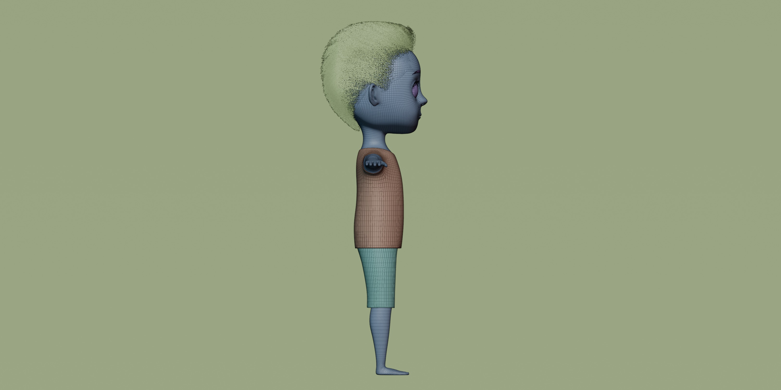 cartoon boy 3D model_12