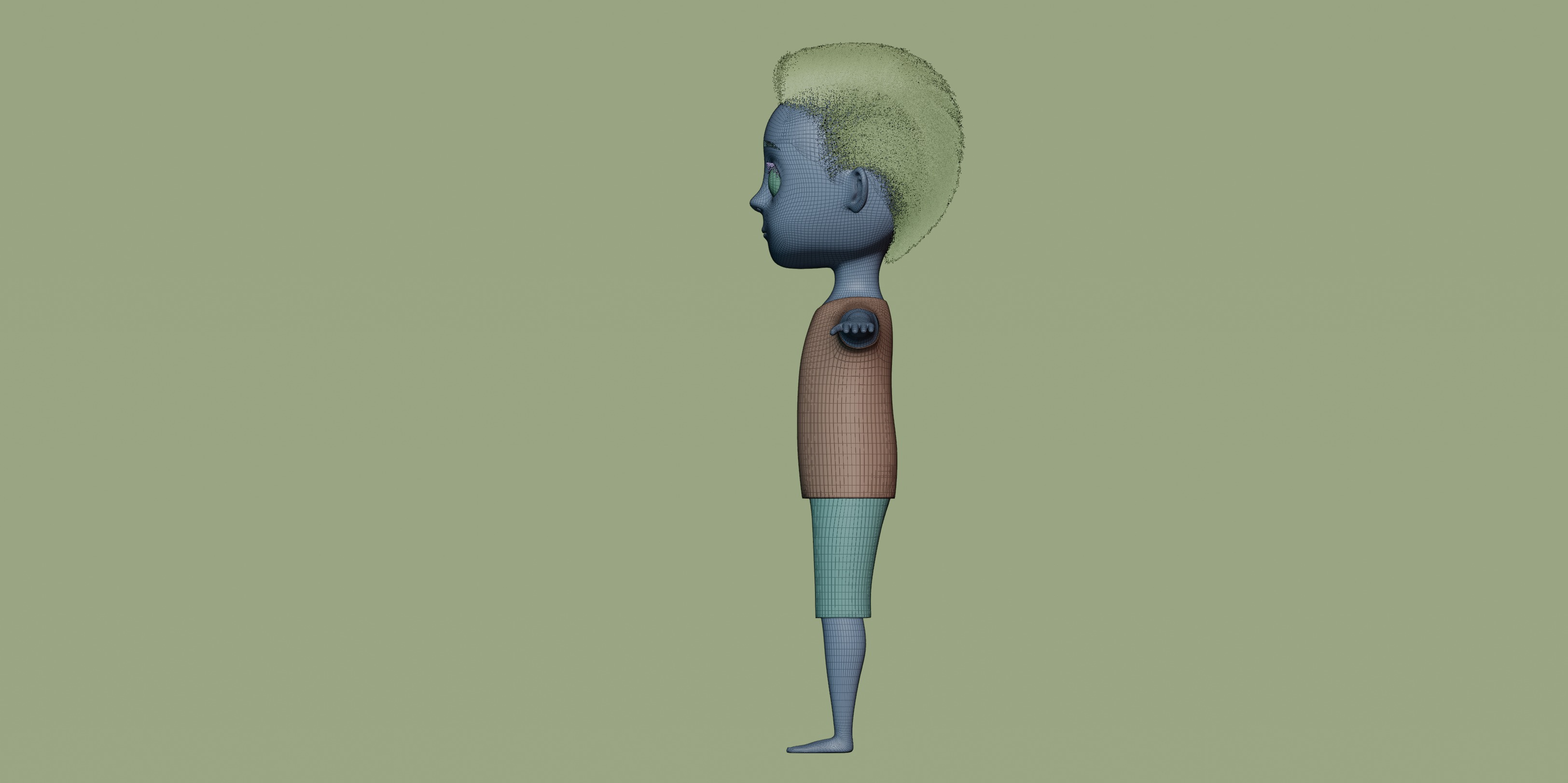 cartoon boy 3D model_11