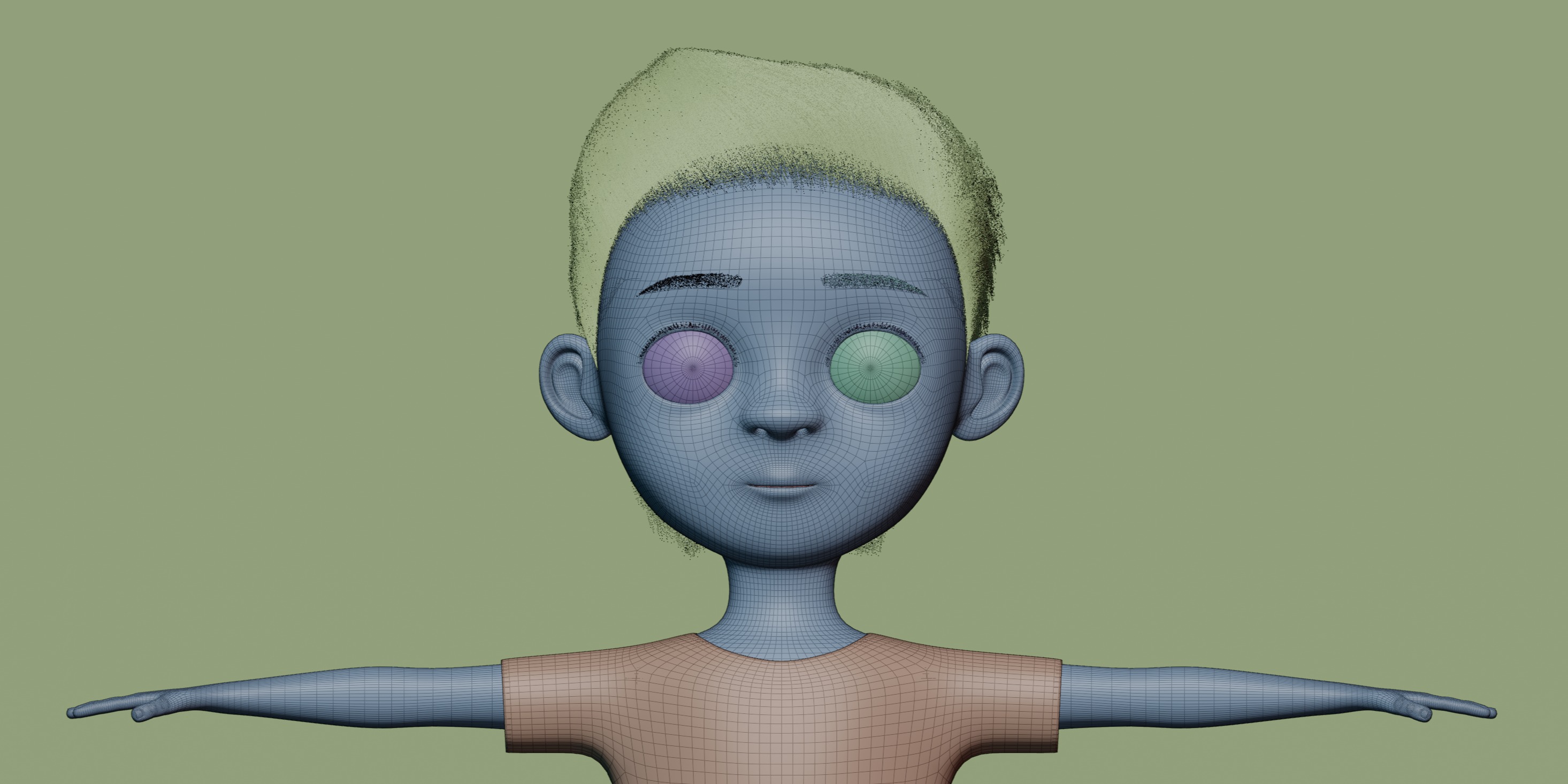 cartoon boy 3D model_10