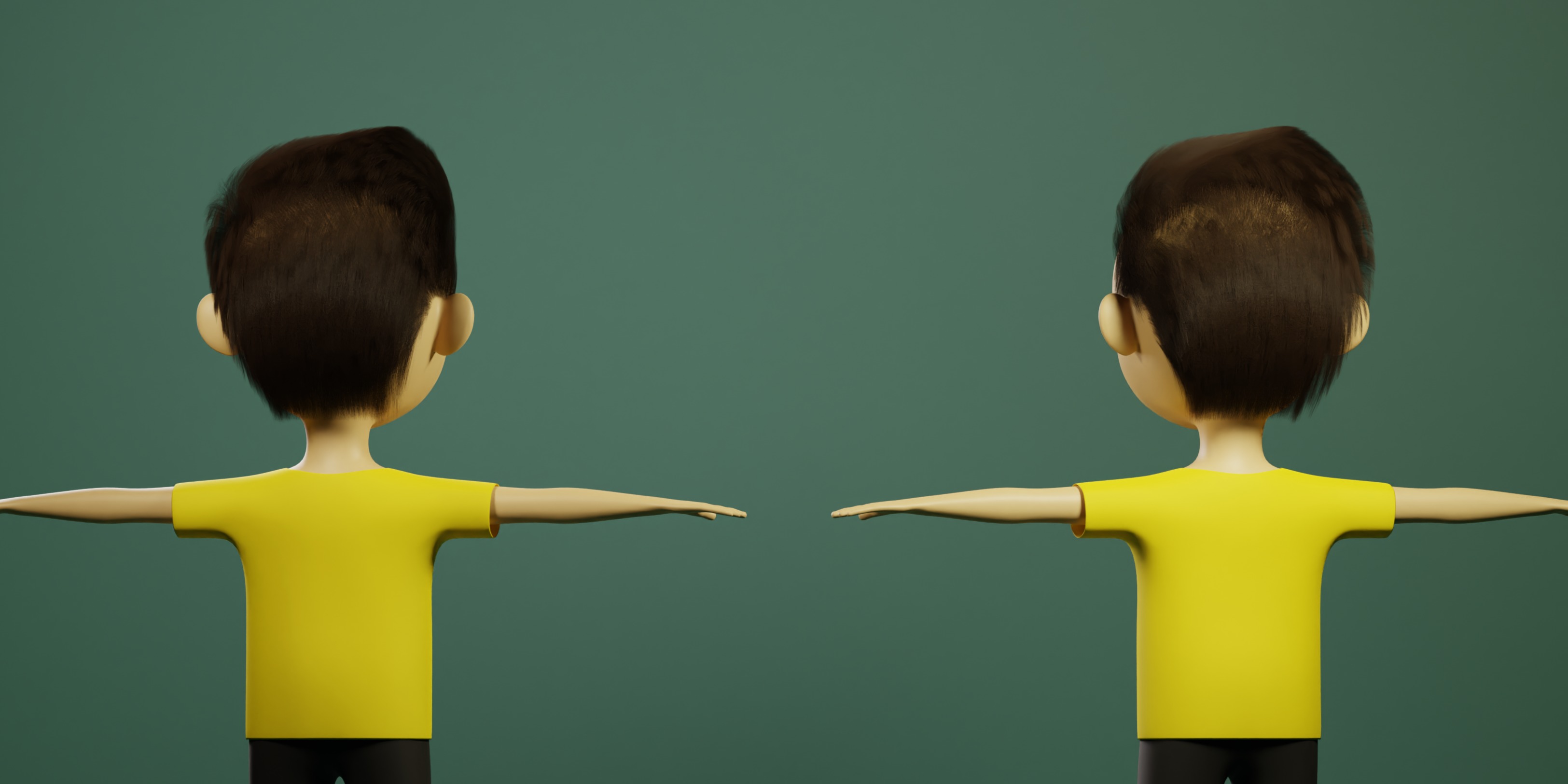 cartoon boy 3D model_7