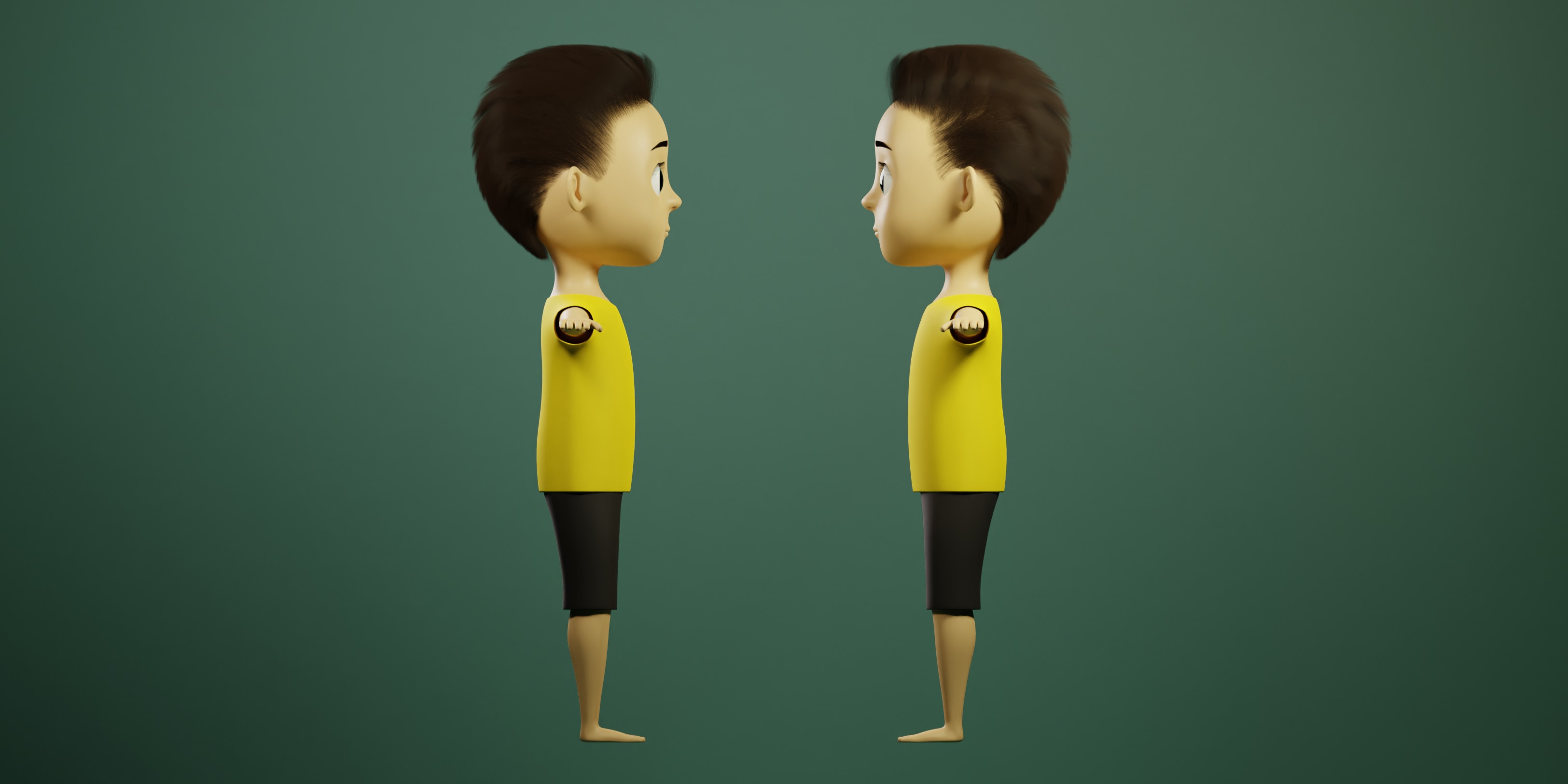 cartoon boy 3D model_6