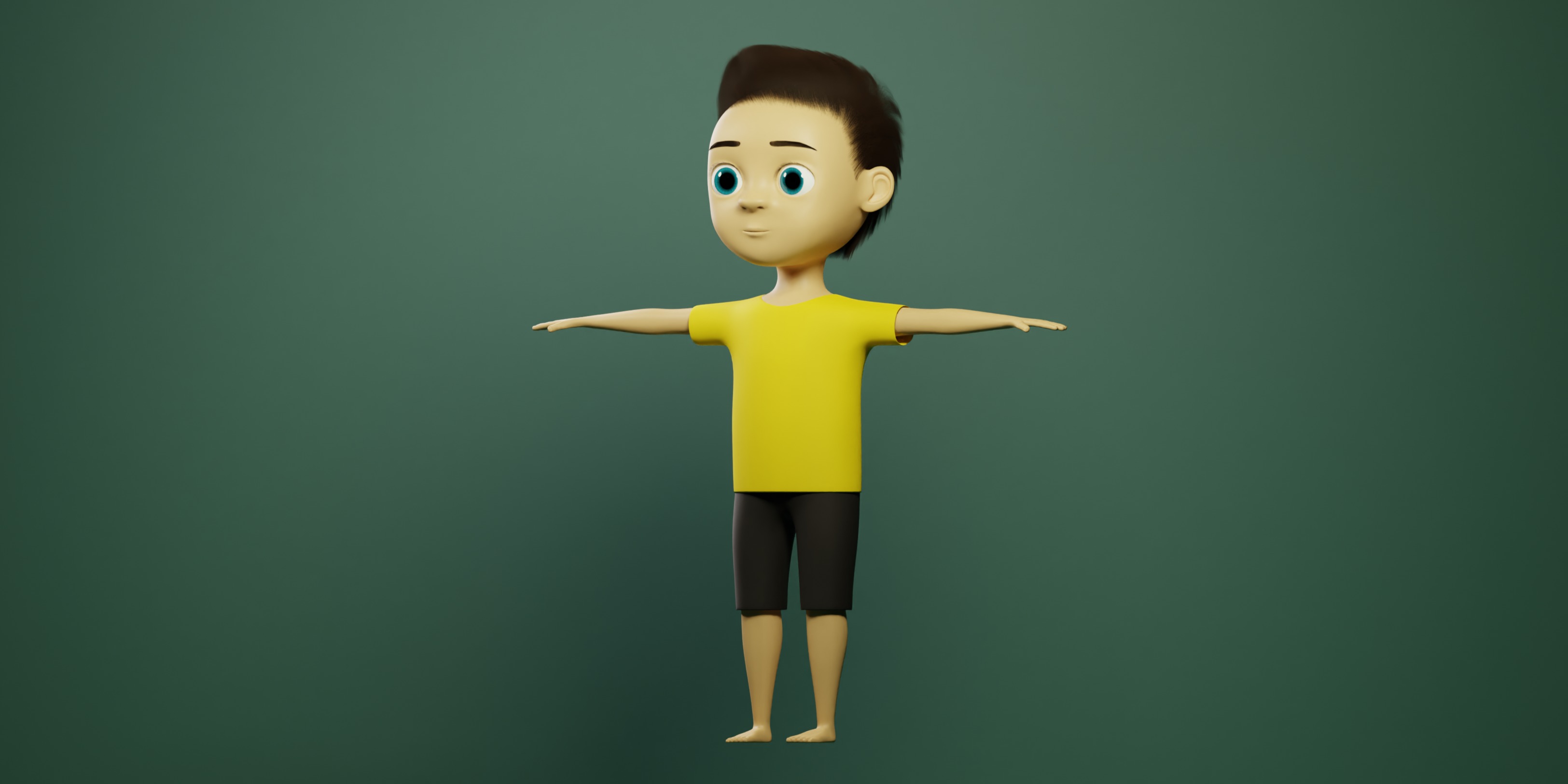 cartoon boy 3D model_3