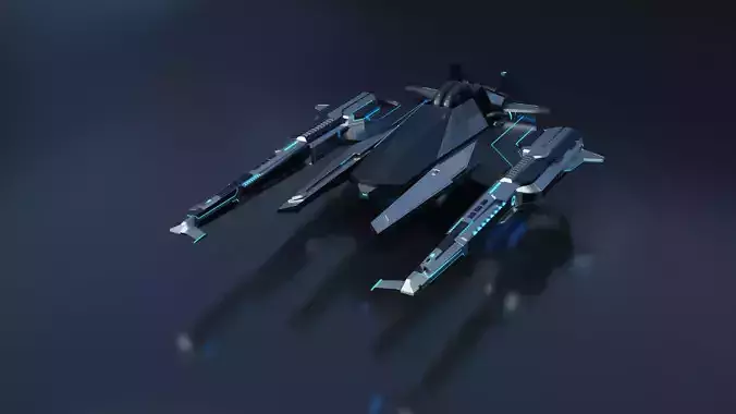 Fighter Spaceship With Controller - UE4-5