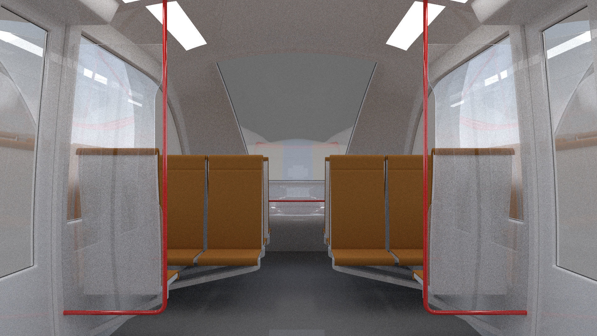 Monorail and doubledeck trains 3D Model Collection_13