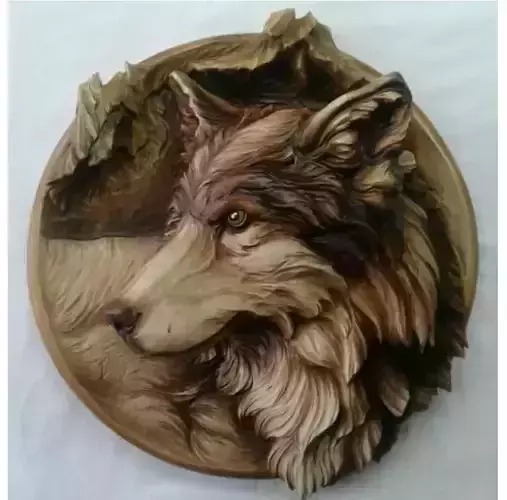 Wolf Souvenir Wooden 3D model