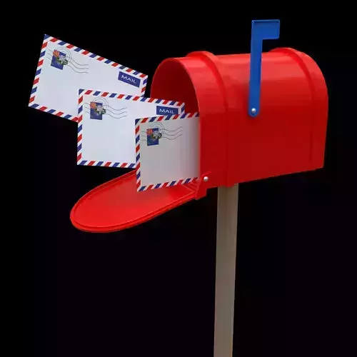 Post box with letters
