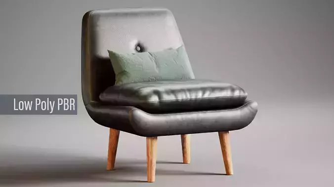 Low Poly Armchair Vince Low-poly 3D model