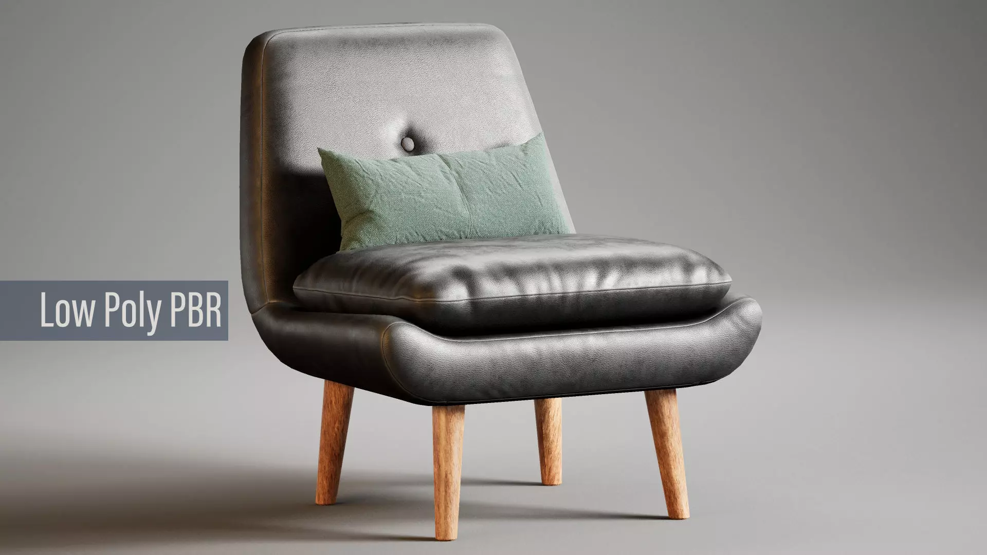 Low Poly Armchair Vince Low-poly 3D model_0