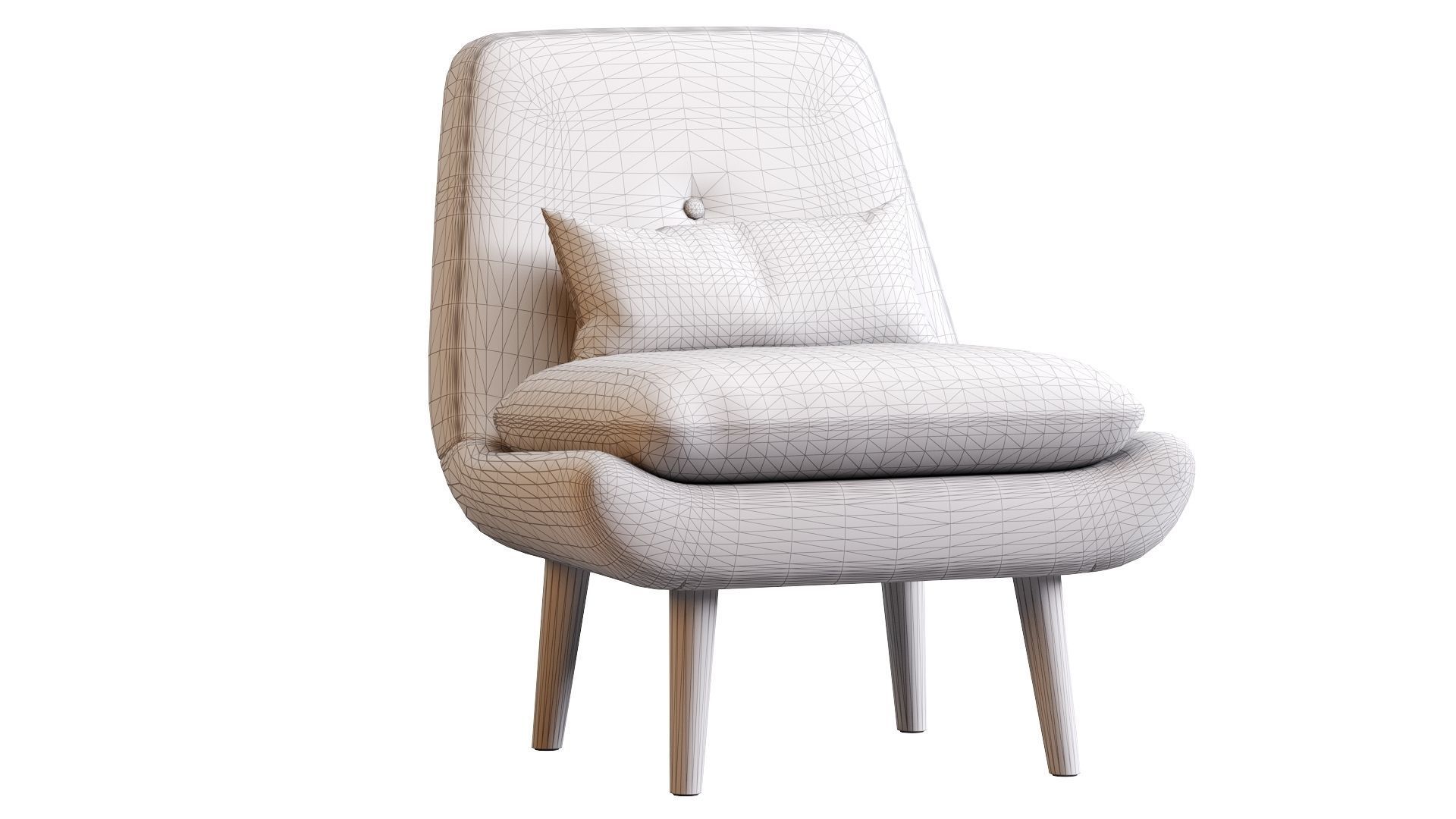 Low Poly Armchair Vince Low-poly 3D model_11