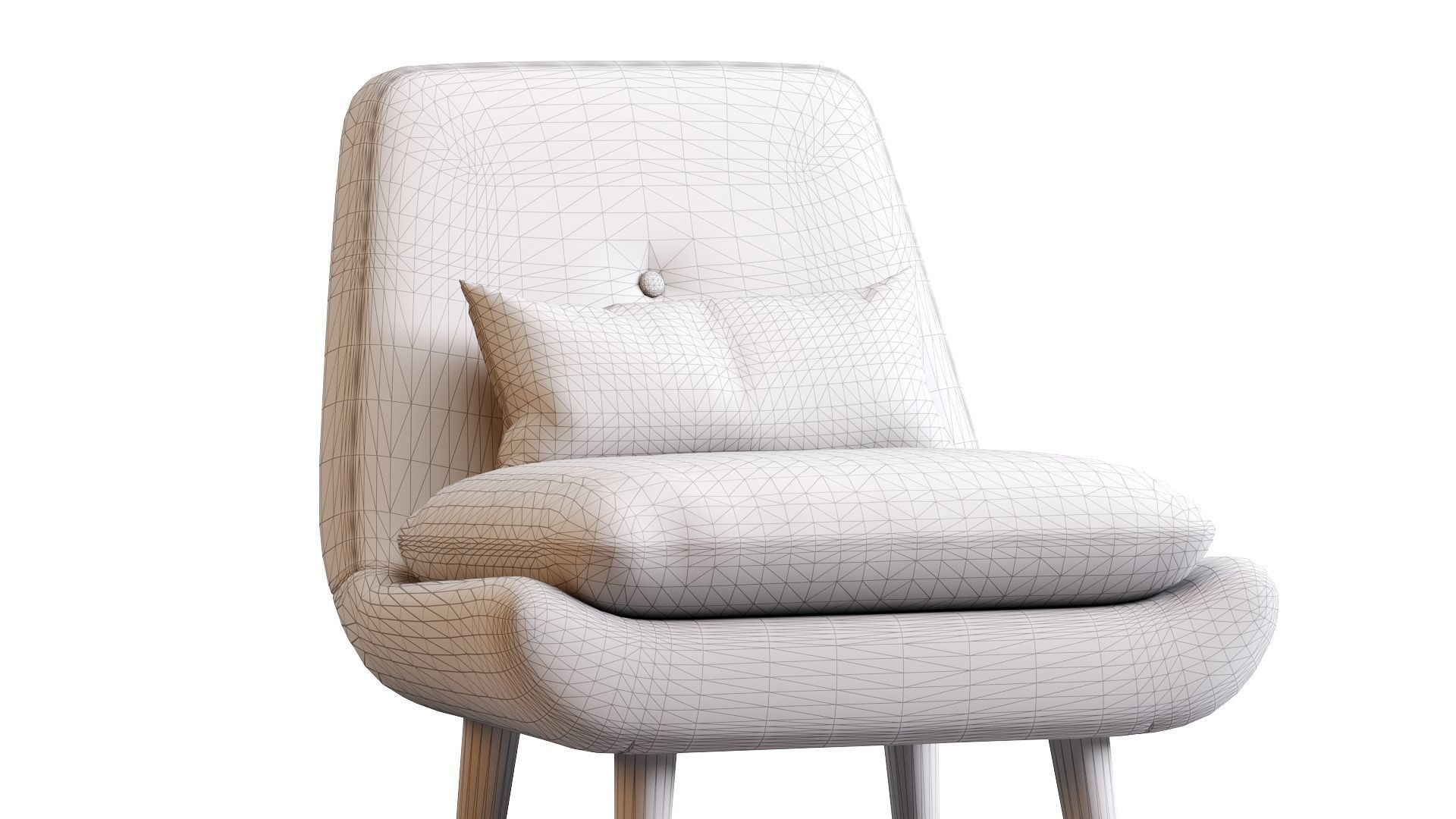 Low Poly Armchair Vince Low-poly 3D model_15