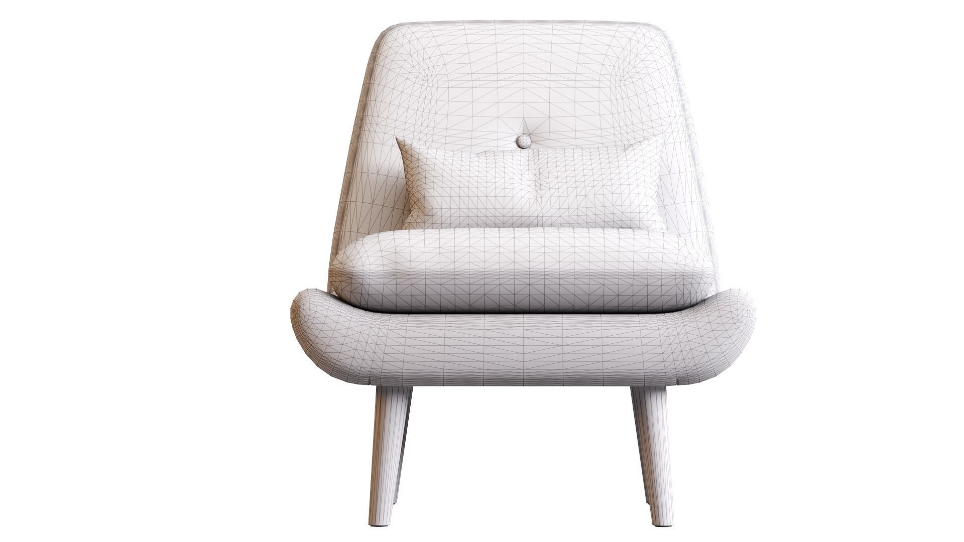 Low Poly Armchair Vince Low-poly 3D model_12