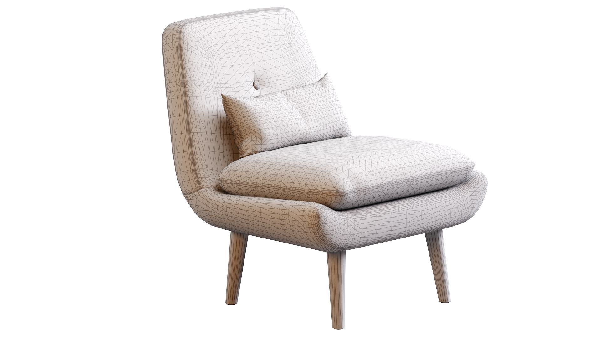 Low Poly Armchair Vince Low-poly 3D model_13