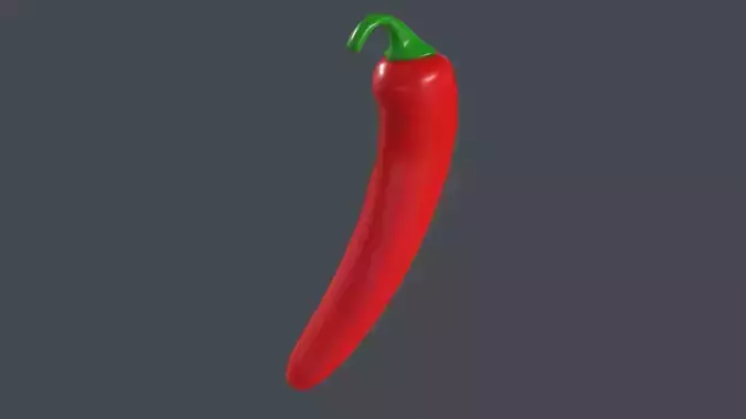 Chili Pepper 3D Model Low-poly 3D model