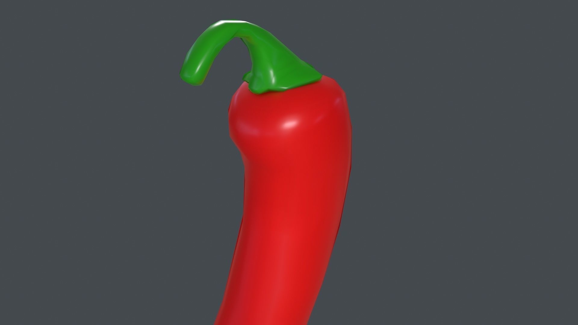 Chili Pepper 3D Model Low-poly 3D model_4