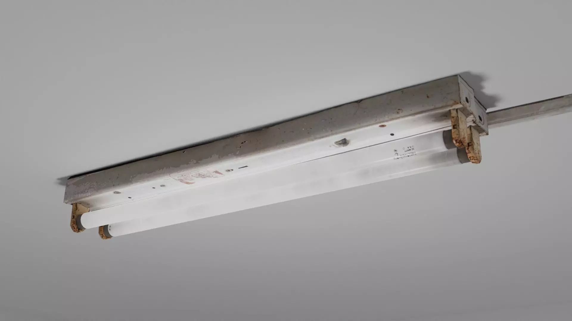 Realistic Low-Poly Scanned Tube Light Asset Low-poly 3D model