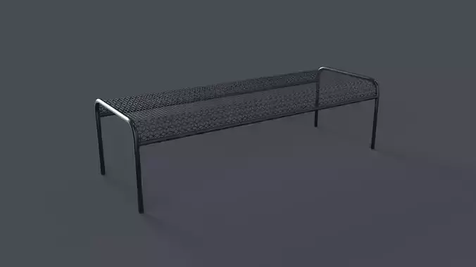 Metal Modern Bench 19 PBR Game Ready