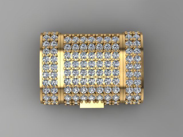 clasp cuban chain  oval shape 3D print model_1