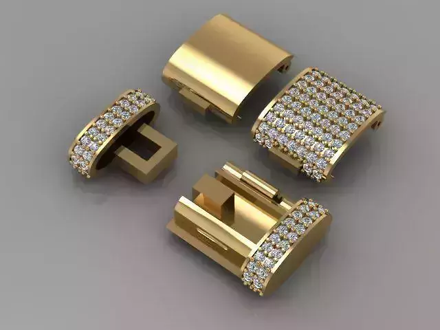 clasp cuban chain  oval shape 3D print model
