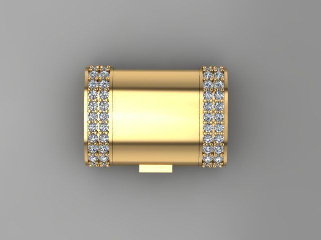 clasp cuban chain  oval shape 3D print model_9
