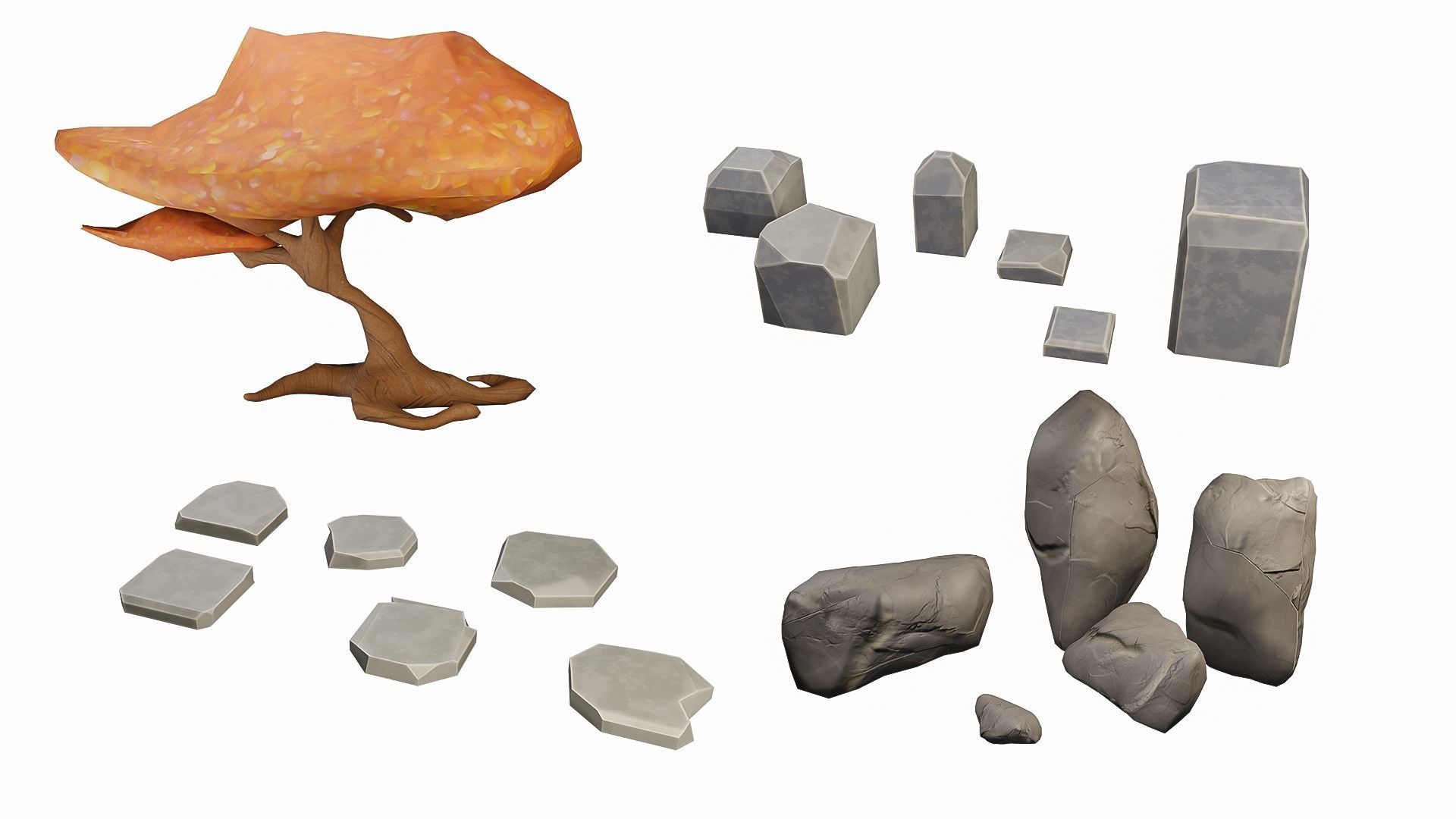 Stylized Top Down Game Pack Low-poly 3D model_14