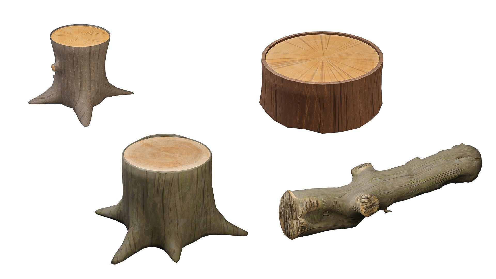 Stylized Top Down Game Pack Low-poly 3D model_10