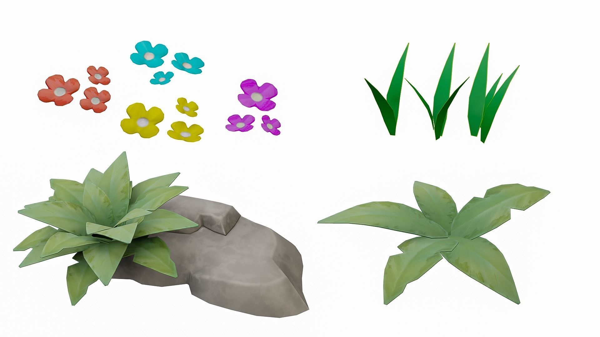 Stylized Top Down Game Pack Low-poly 3D model_12