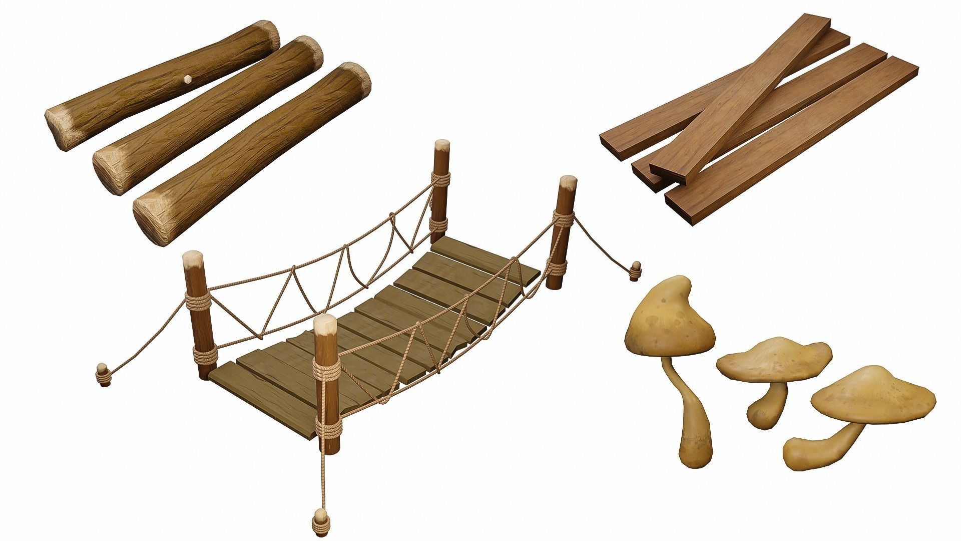 Stylized Top Down Game Pack Low-poly 3D model_11