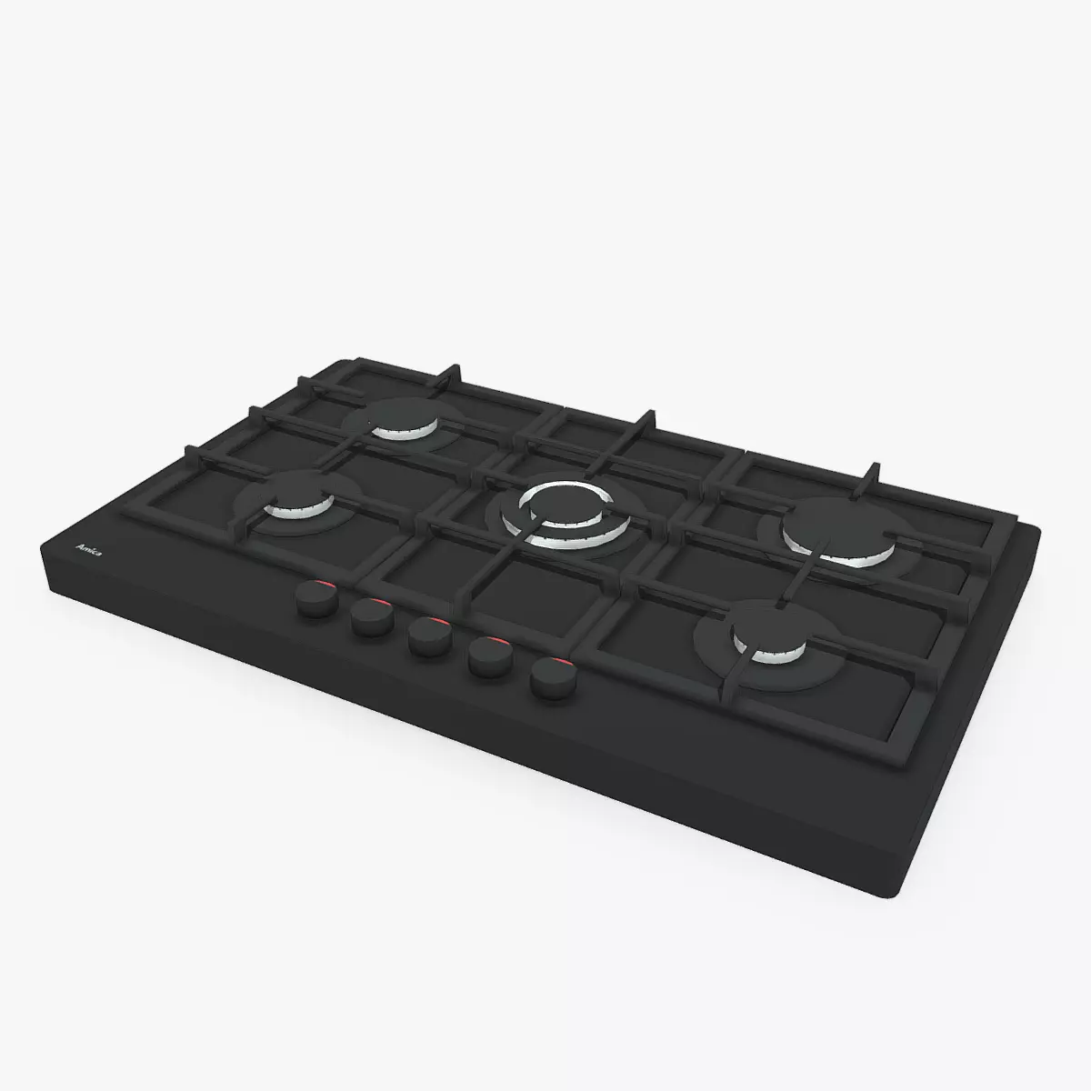 Hob Amica PGCA9101ApB Black 3D Model Low-poly 3D model