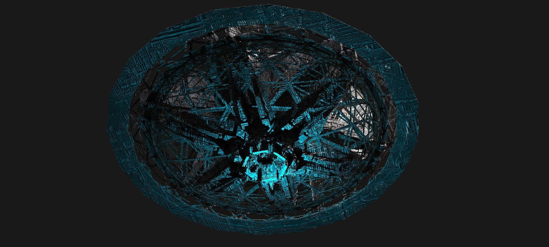 SciFi City Space Deliverance relay  Low-poly 3D model_1