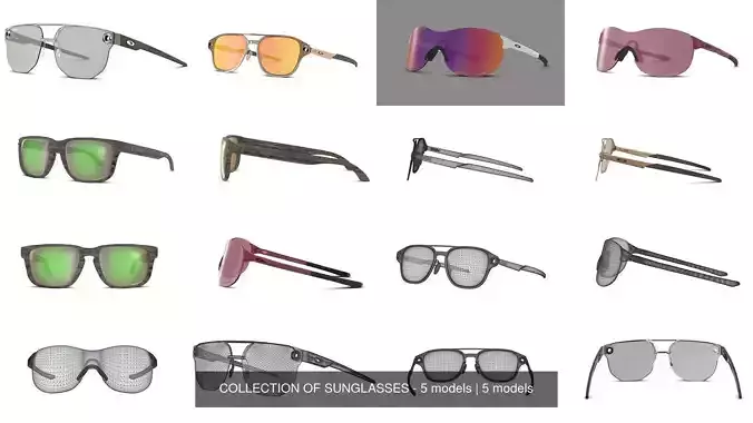COLLECTION-19 OF SUNGLASSES - 5 models 